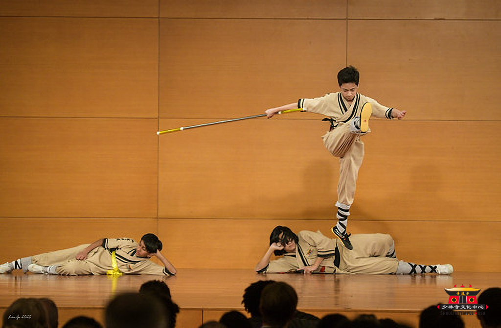 Drunken staff form jump